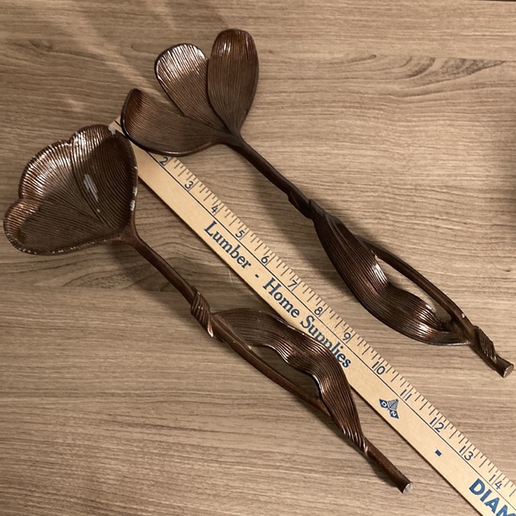 Michael Aram tulip servers brown enamel - Picture 7 of 14